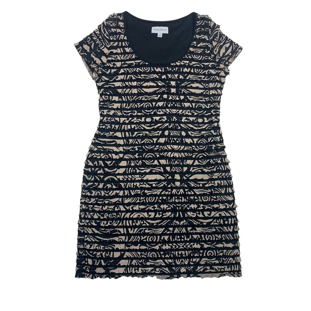 Ronni Nicole short sleeve abstract print dress size 12